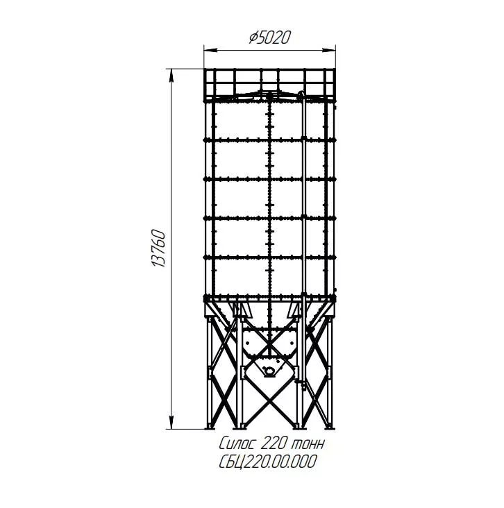 220-ТОННЫЙ СИЛОС ДЛЯ ЦЕМЕНТА (СБОРНЫЙ) - 1