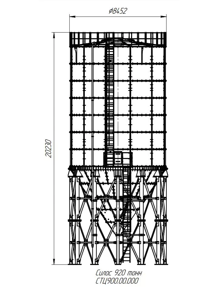 920-ТОННЫЙ СИЛОС ДЛЯ ЦЕМЕНТА (СБОРНЫЙ) - 1